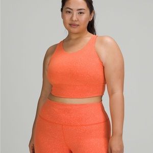Lululemon Wunder Train Sports Bra Orange Crunch 10